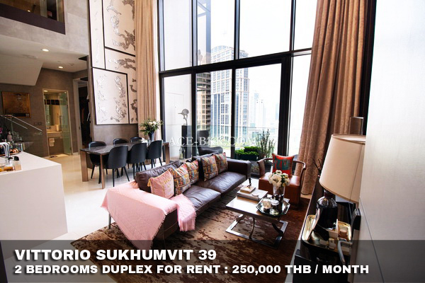 (เช่า) FOR RENT VITTORIO SUKHUMVIT 39 / 2 beds 3 baths Duplex / 168 Sqm.**250,000**