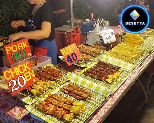 White Sand Beach Night Food Market