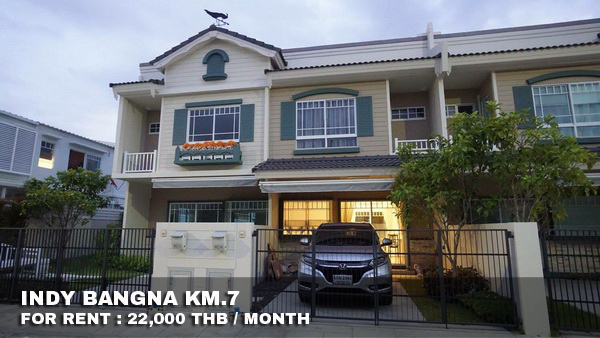 (เช่า) FOR RENT INDY BANGNA KM.7 / 2 beds 3 baths / 22 Sqw.**22,000** CLOSE MEGA BANGNA