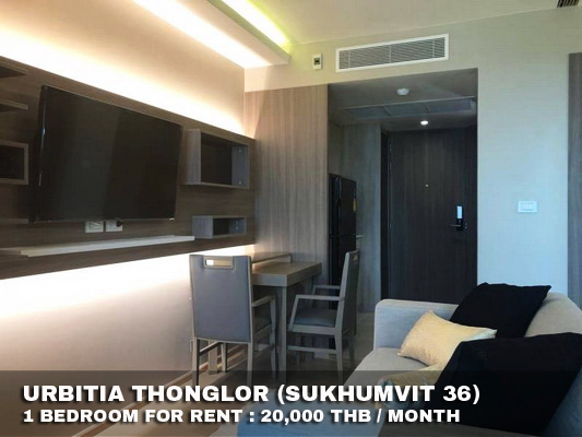 (เช่า) FOR RENT URBITIA THONGLOR / 1 bedroom / 35 Sqm.**20,000** CLOSE BTS THONGLOR