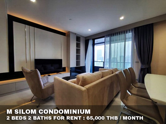 (เช่า) FOR RENT M SILOM CONDOMINIUM / 2 beds 2 baths / 88 Sqm.**65,000** CLOSE BTS CHONGNONSI