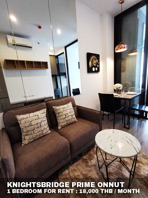 (เช่า) FOR RENT KNIGHTSBRIDGE PRIME ONNUT / 1 bedroom / 30 Sqm.**18,000** CLOSE BTS ONNUT