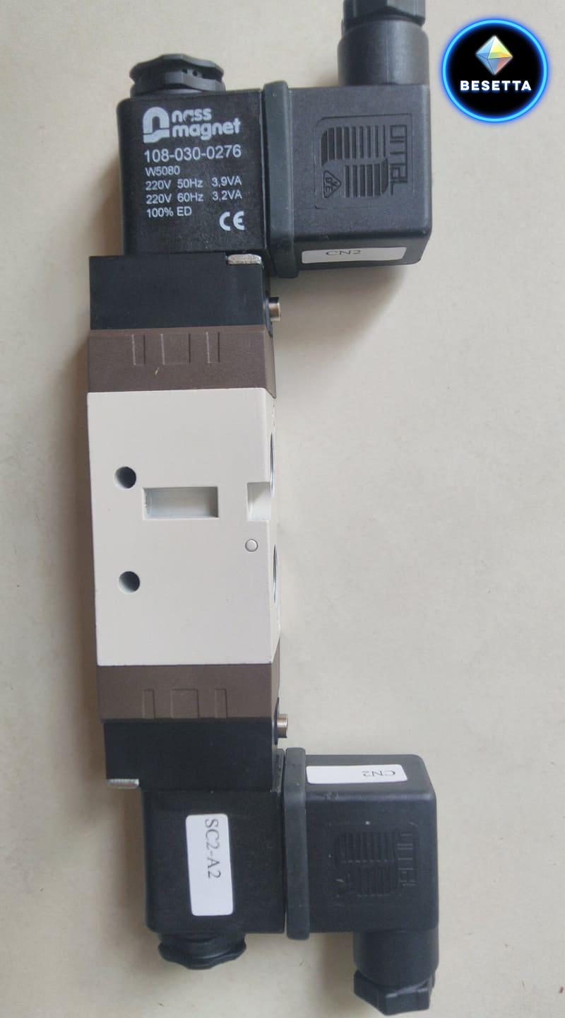 SF3303-IP-SC1-CN1-220V solenoid valve 5/3 size 1/8" ไฟ 220V 24V Double Coil หรือ คอล์ยคู่