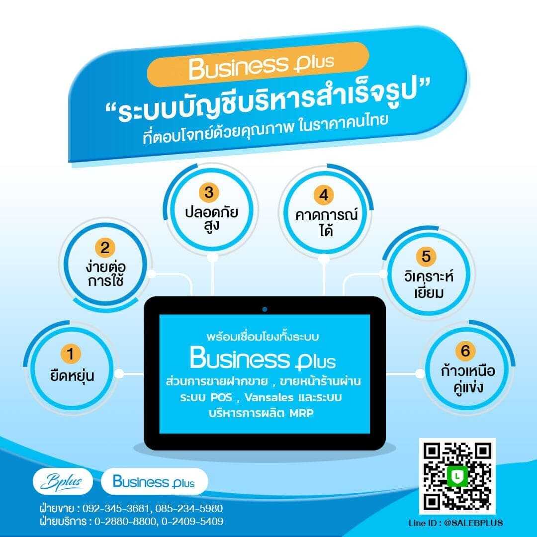 โปรแกรมบัญชีบริหารสำเร็จรูป Business Plus ERP