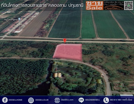 ขายที่คลองหลวง ปทุมฯ 1,025ตรวๆละ5,365บ เหมาะอยู่อาศัย สวนสายธาร หน้ากว้าง55เมตร ใกล้ถ.รังสิต-นครนายก