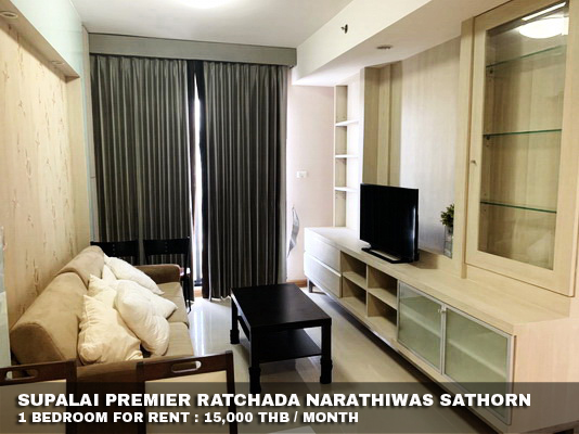 (เช่า) FOR RENT SUPALAI PREMIER RATCHADA-NARATHIWAS / 1 bedroom / 50 Sqm. 15,000 